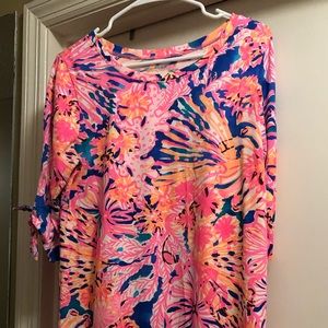 Lilly Pulitzer Swirling Sea Dream Preston EUC L